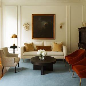Schöner Himmelblauer Handgetufteter Teppich | Luxus Teppich | Moderner minimalistischer Teppich | Langlebiges handgefertigtes Bodendekor | Benutzerdefinierte Größe Wohnzimmer Teppich