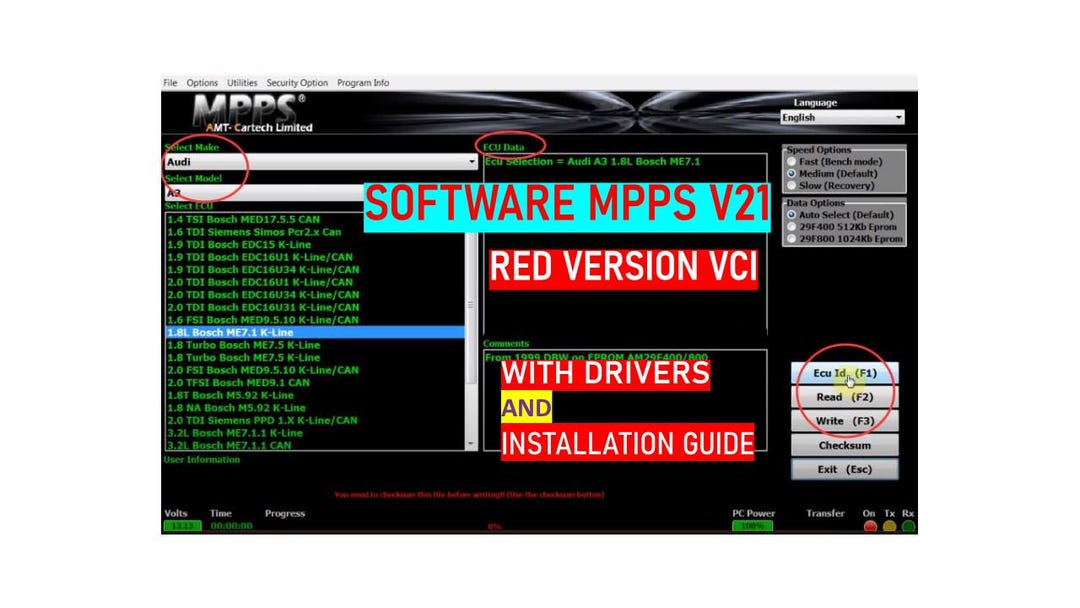 MPPS V21 for VCI Red OBD2 Tricore Multiboot With Drivers and Easy ...