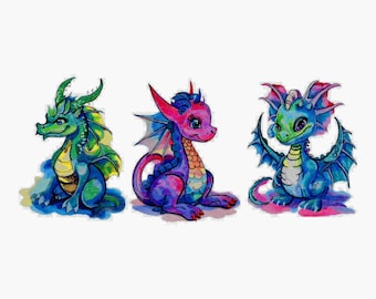 Baby Dragon Embroidery Design – Adorable Fantasy Dragon Pattern for Kids