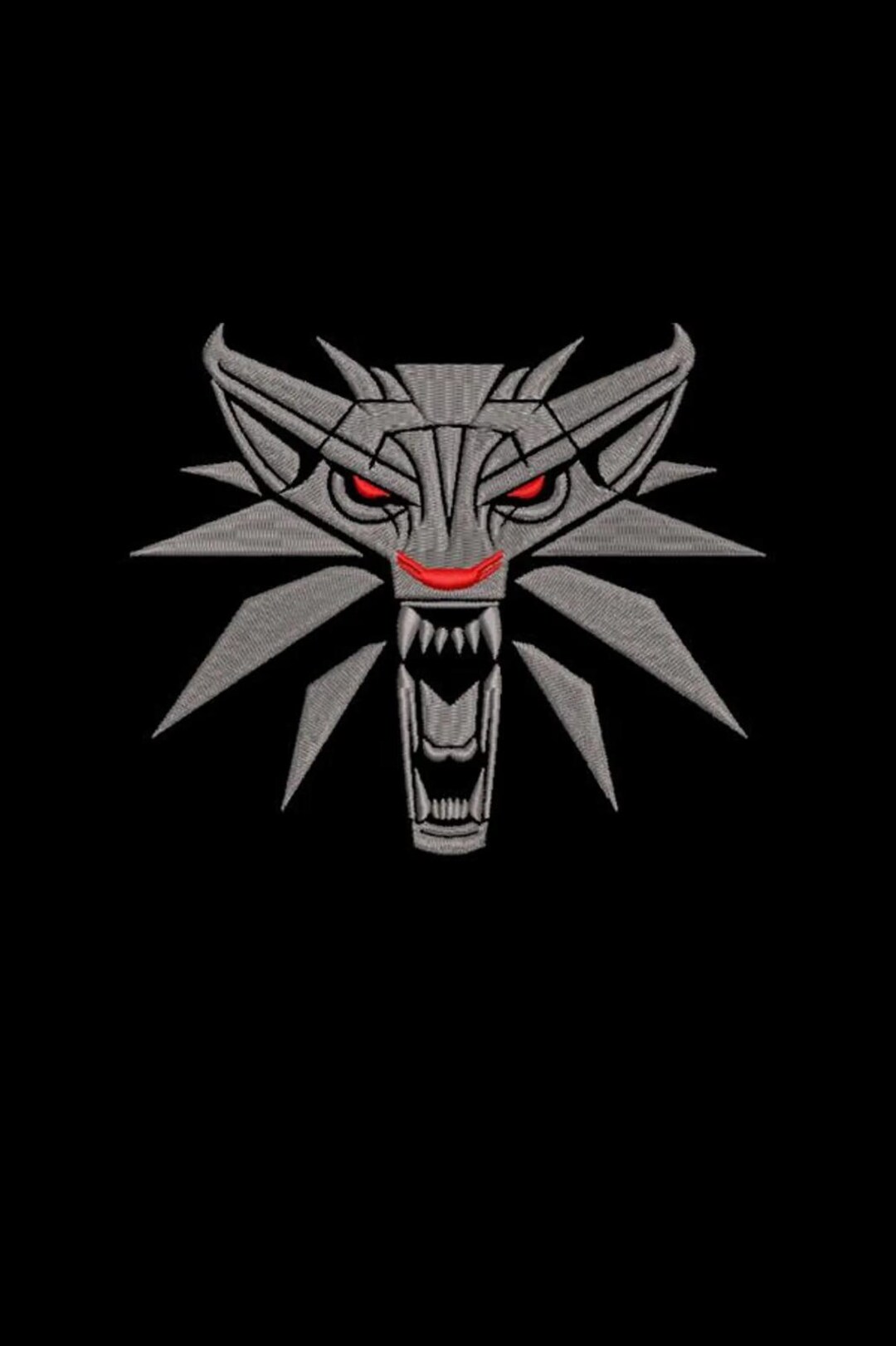 Witcher Pattern Background Witcher White Wolf Machine Embroidery Design – Fantasy Gamer Digital ...