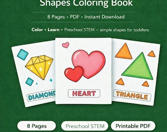 Shapes Coloring Pages Printable Preschool Kindergarten Worksheets