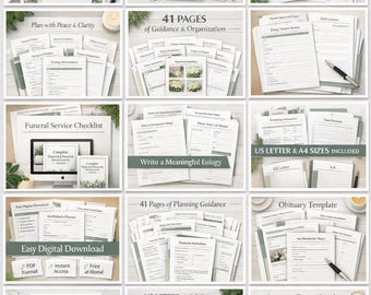 Funeral Planning Guide, Memorial & Celebration of Life Binder (PDF)