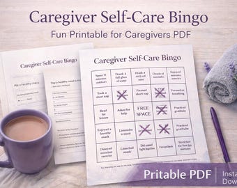 Caregiver Self-Care Bingo | Fun Printable for Caregivers PDF