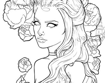 Wedding Bells Coloring Printable Page Coloring Book Grey Etsy