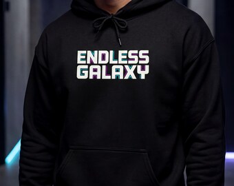 Sudadera con capucha ciberpunk Galaxia Infinita: Sudadera espacial retrofuturista Y2K