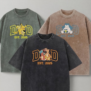 Camiseta personalizada de Pekodad bordada, diseño de anime personalizado, regalo para el primer Día del Padre.