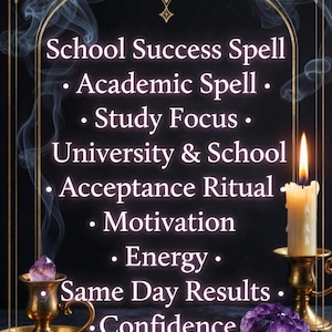School Success Spell, Academic Ritual, Study Focus, Motivation, Confidence (Same Day)