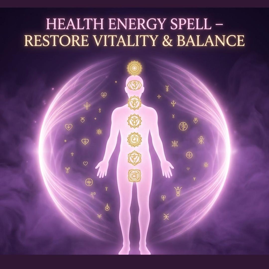 Health Energy Spell, Restore Vitality, Chakra Balance Ritual - Etsy