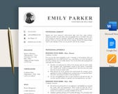 Top Resume Template: 2 column resume with photo to make a lasting impression | Cover Letter + Reference Letter | 1 + 2 page Templates