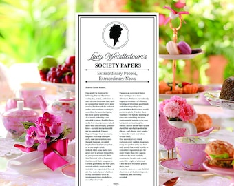 Scarica il documento Lady Whistledown in formato A3 modificabile (Bridgerton)