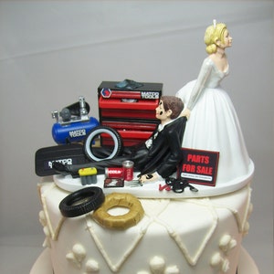 Funny Wedding Cake Topper for Mechanics AUTO MECHANIC MATCO Tools Awesome Groom&#39;s Cake Perfect for Humorous Rehearsal Dinner