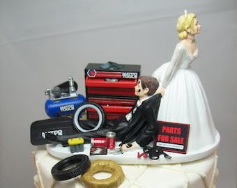 Funny Wedding Cake Topper for Mechanics AUTO MECHANIC MATCO Tools Awesome Groom's Cake Perfect for Humorous Rehearsal Dinner
