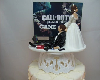 Funny Wedding Cake Topper Game Over Gamer Gaming Player Custom Personalized Awesome Charming Rehearsal Groom's