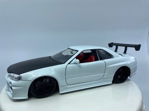 Auto Mechanic Bride And Groom Nissan Skyline Gtr R34 Blue Car Etsy Uk