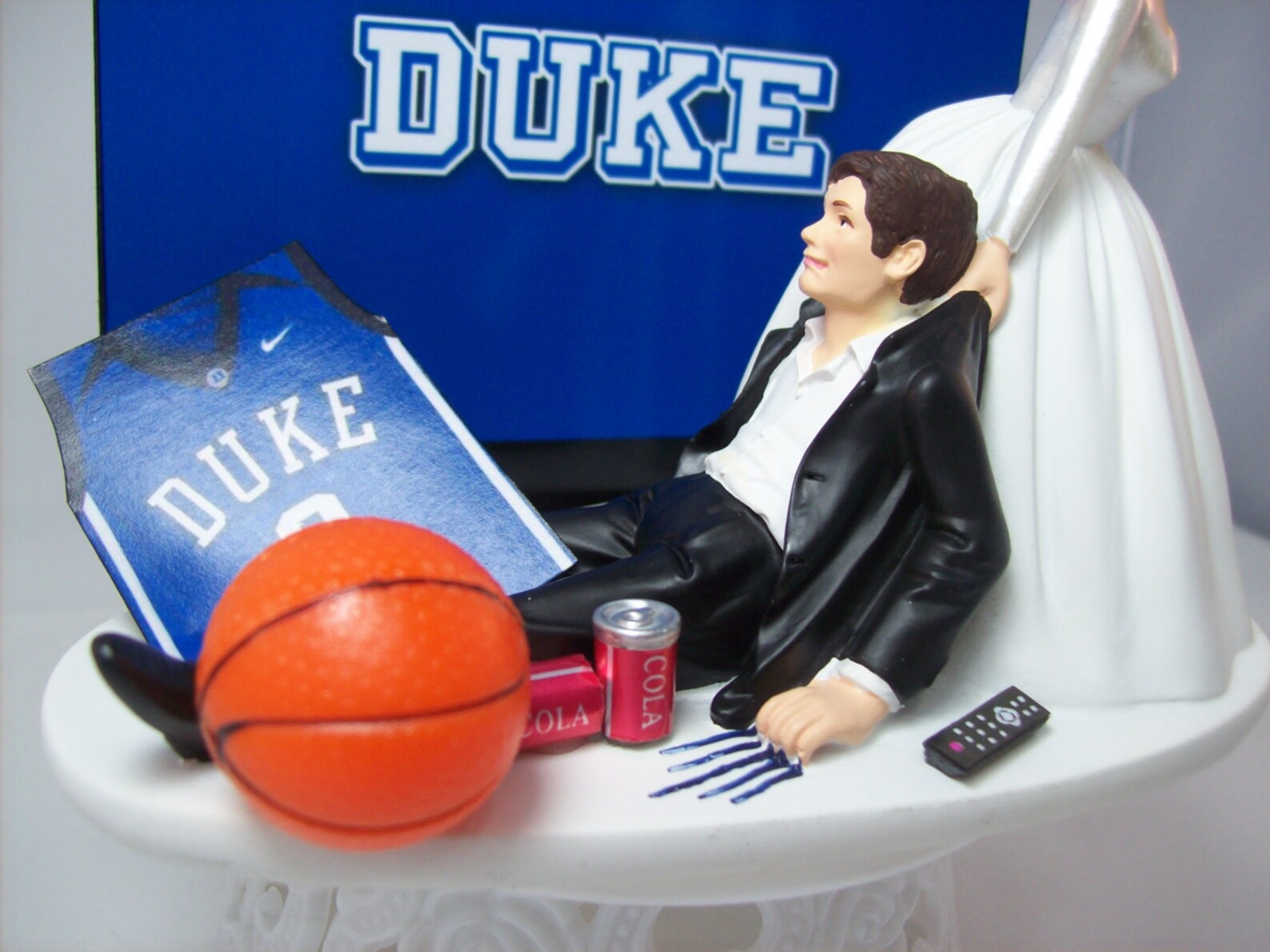 College BASKETBALL Duke Funny Wedding Cake TOPPER Blue Etsy