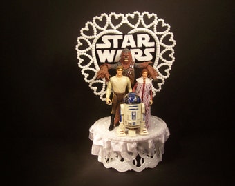 Star Wars Princess Leia Han Solo R2-D2 CHEWBACCA Wedding Cake Topper