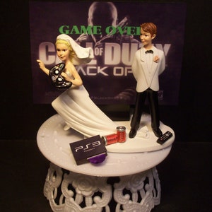 PATRIOTS NEW ENGLAND football wedding cake topper sports funny image 10