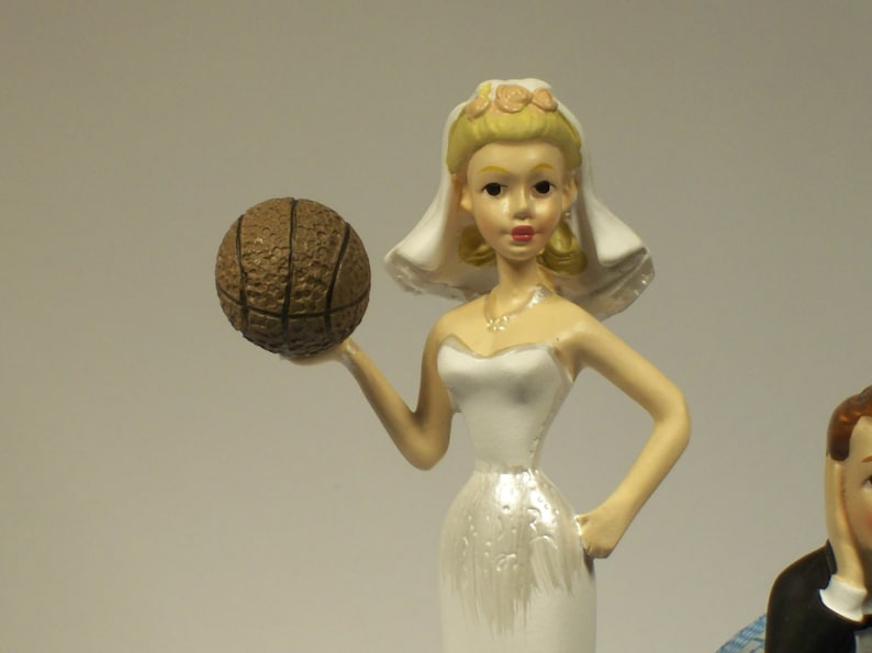 COLLEGE BASKETBALL Tar North Carolina Funny Wedding Cake Topper Sports Groom's Cake image 2