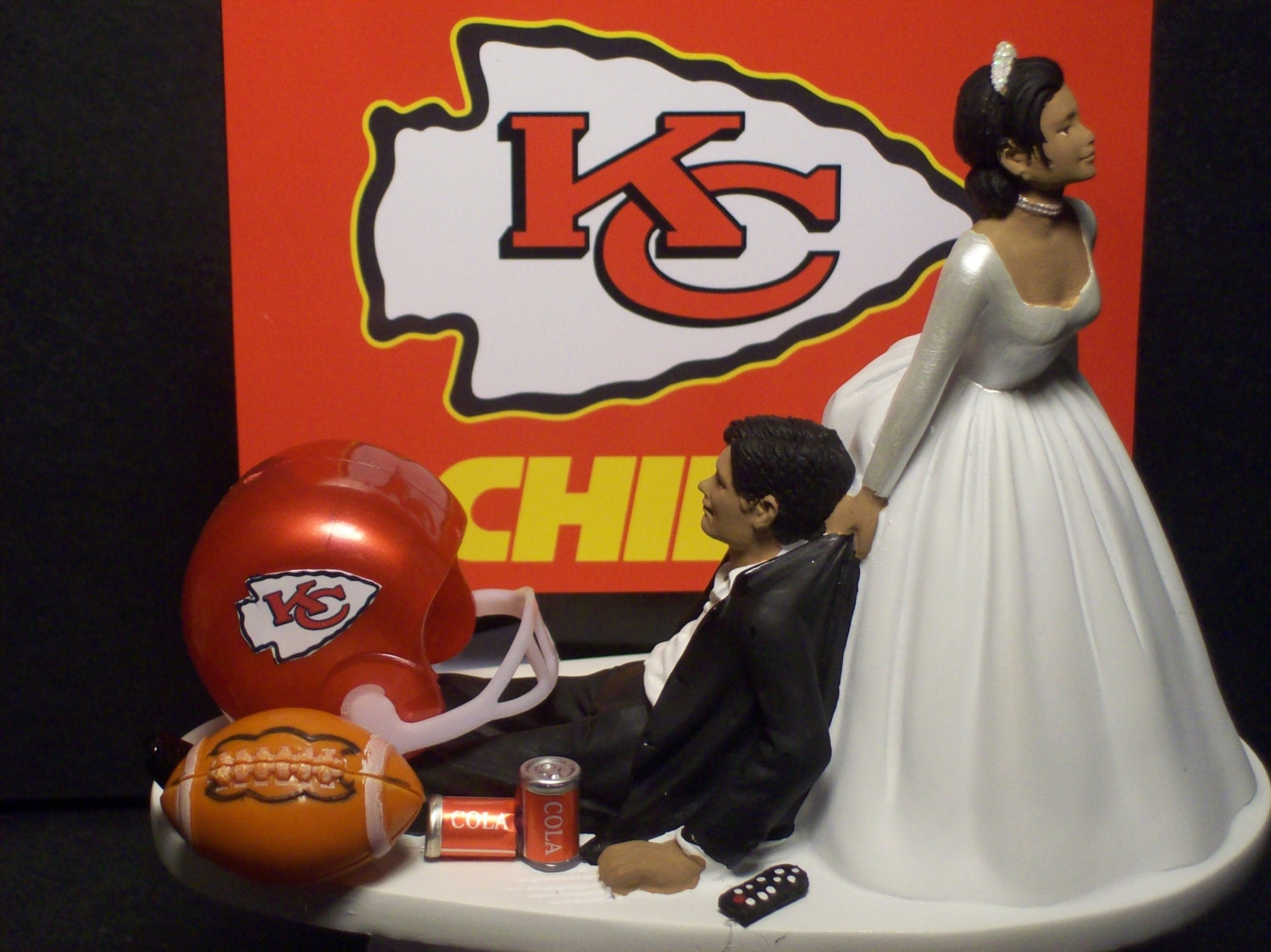 Chicago Bears mariage mariée marié Grooms Cake Topper Bridal équipe de football 