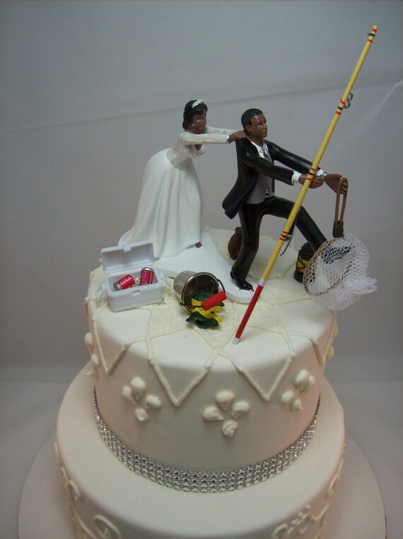 No Fishing Come Back Funny Wedding Cake Topper Bride And Groom Etsy