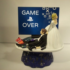 PATRIOTS NEW ENGLAND football wedding cake topper sports funny image 6