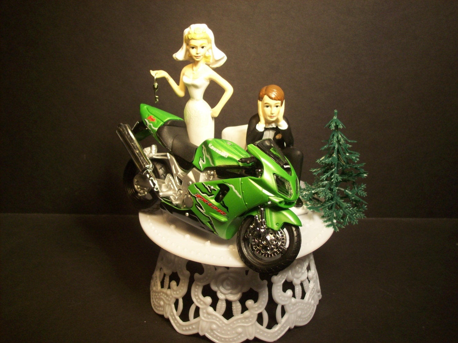 Motorcycle Kawasaki NINJA ZX-12R Street Bike Bride and Groom Funny