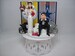 HOUSE DIVIDED with Helmets: Steelers vs. Cowboys Football Team RIVALRY Bride and Groom Funny Wedding Cake Topper 