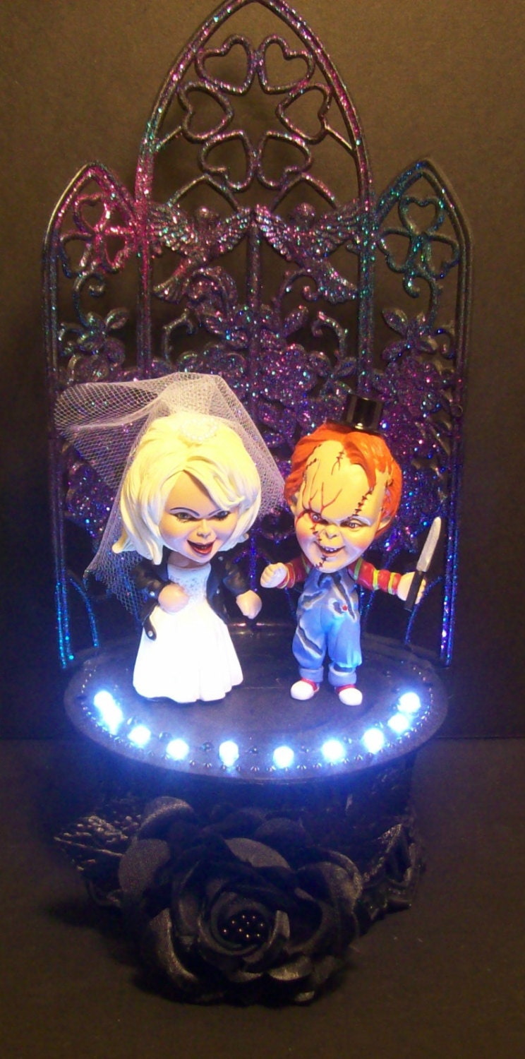CHUCKY and Tiffany Wedding Cake Topper GOTHIC Bride of CHUCKY and Tiffany Wedding Cake Topper GOTHIC Bride of