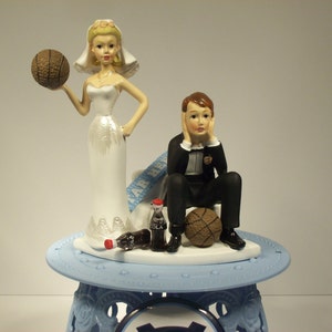 COLLEGE BASKETBALL Tar North Carolina Funny Wedding Cake Topper Sports Groom's Cake image 5