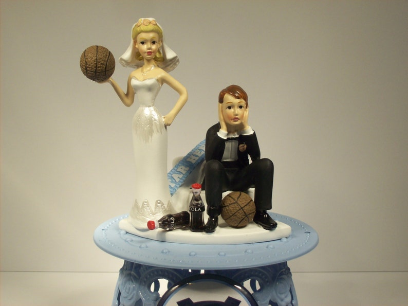 COLLEGE BASKETBALL Tar North Carolina Funny Wedding Cake Topper Sports Groom's Cake image 5