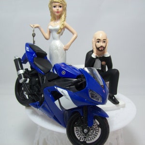 Got the Key SNOWMOBILE Bride and Groom w/ Die-Cast BLACK Arctic Sled Wedding Cake TOPPER and Snowy Tree Groom's Cake image 9