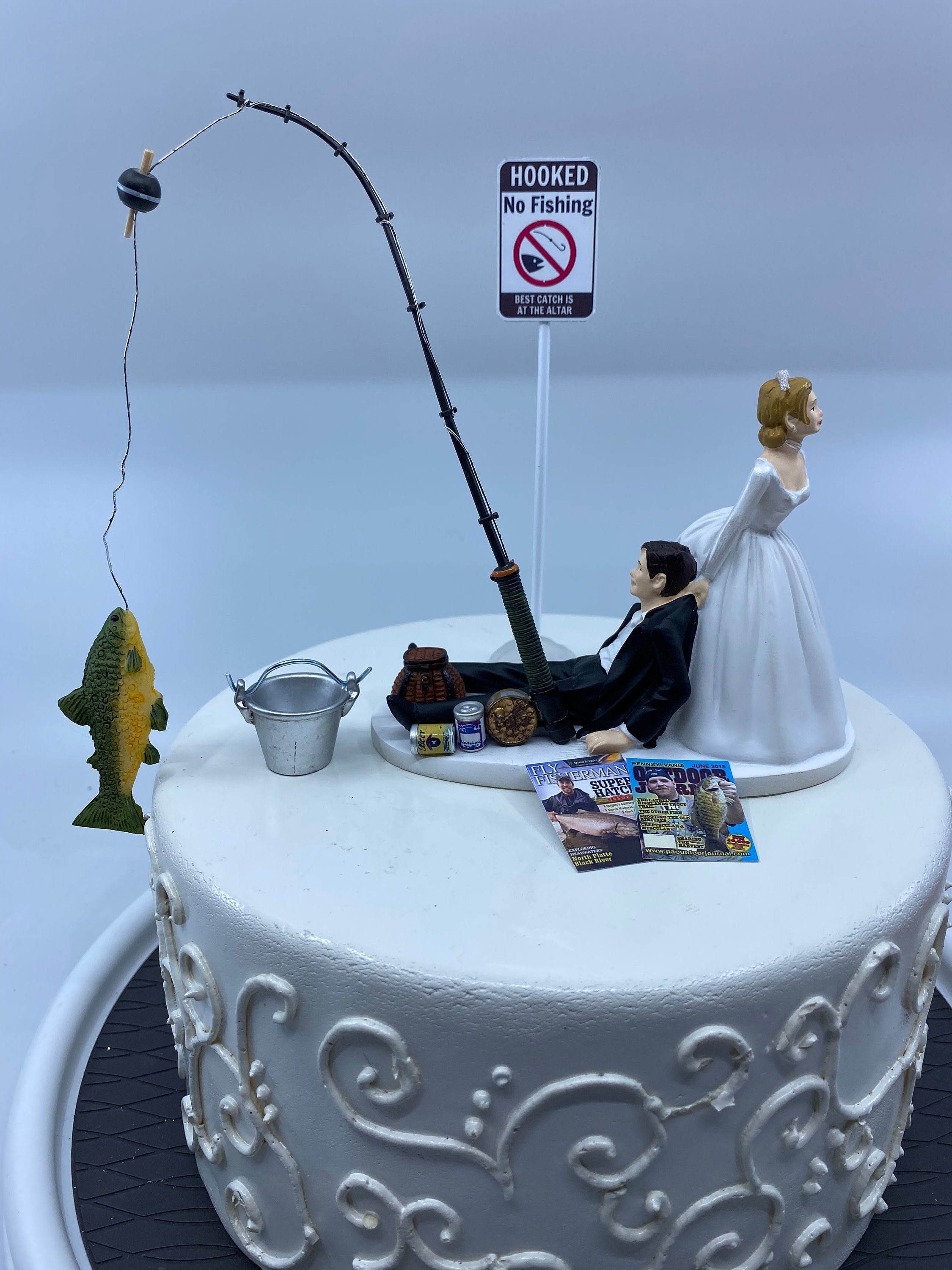 NO FISHING Pick Your Fish Funny Wedding Cake Topper for Fisherman Bride and  Groom 12 Fish to Choose From 