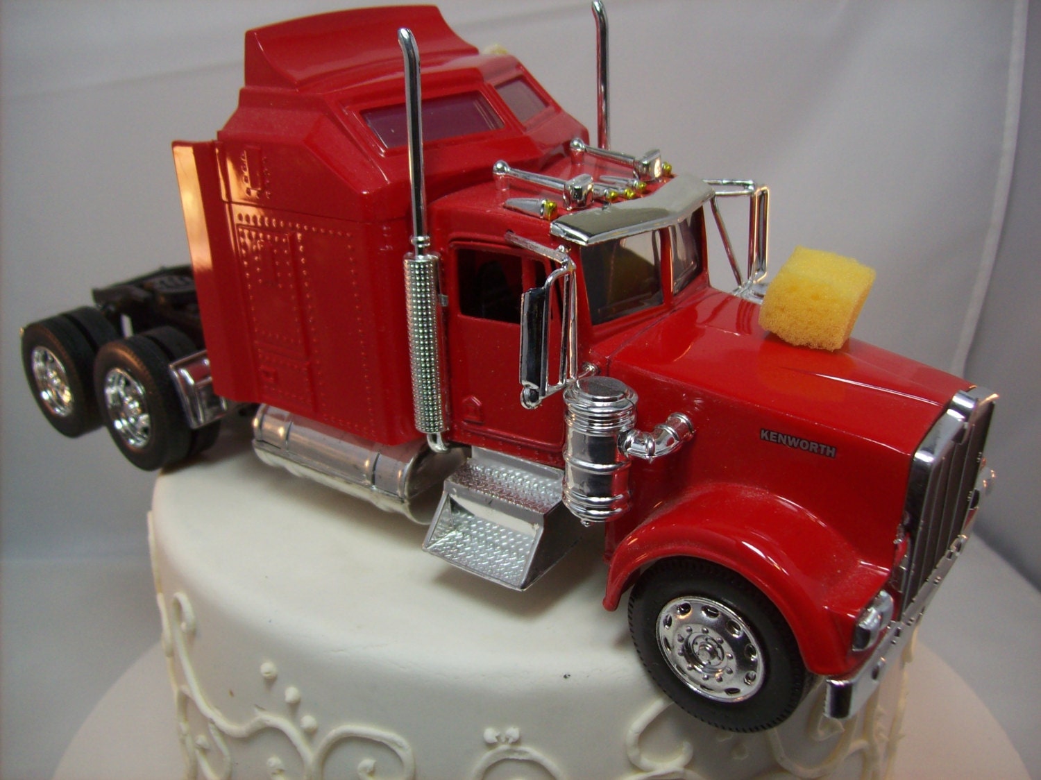 Funny Car Wash KENWORTH carro rojo Vintage Auto torta de