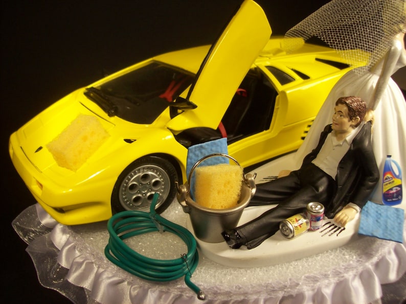 AUTO CAR Wash Diablo Yellow Lambo Funny Wedding Etsy