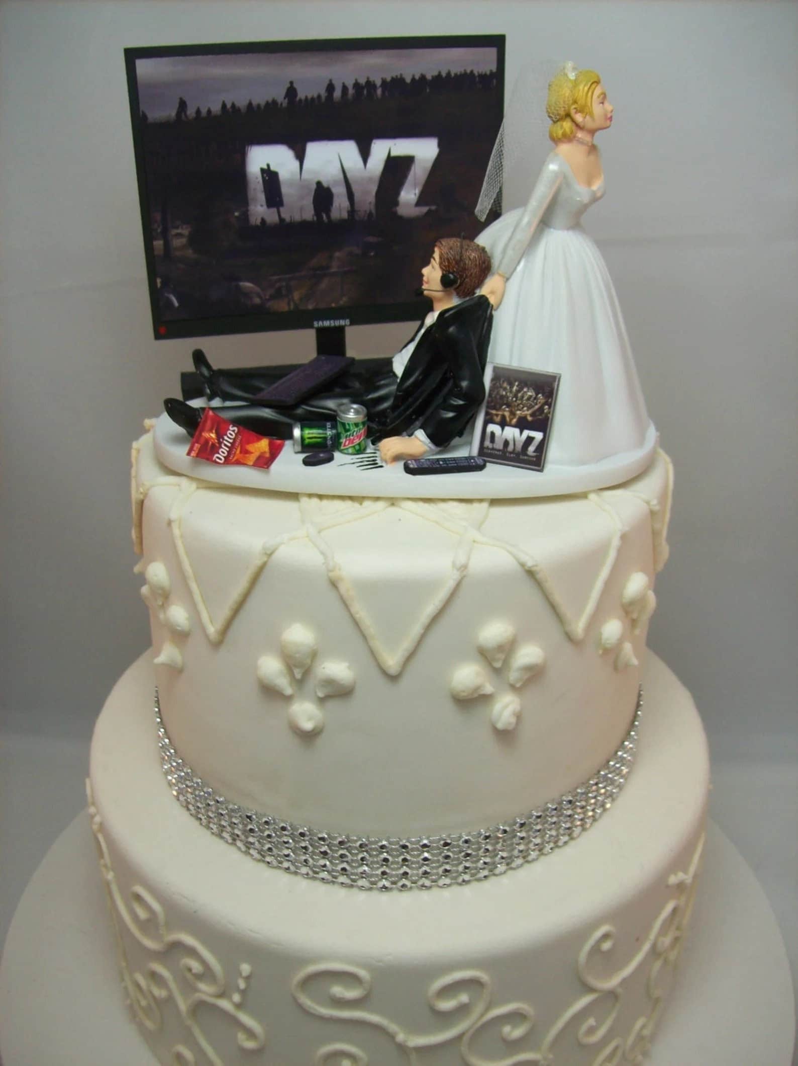 GAMER Funny Wedding Cake Topper Video Game Gaming Junkie - Etsy Denmark