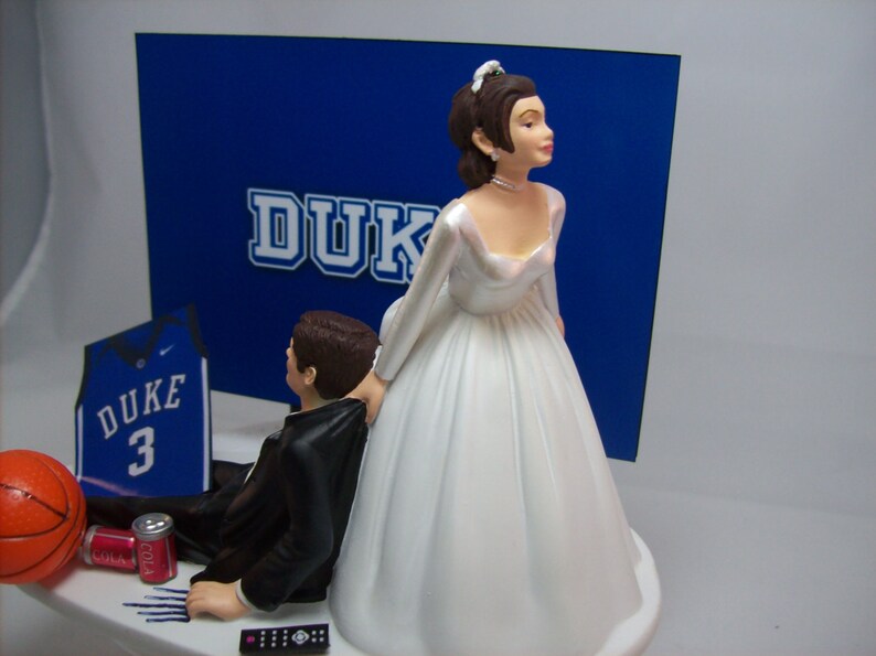 College BASKETBALL Duke Funny Wedding Cake TOPPER Blue Etsy