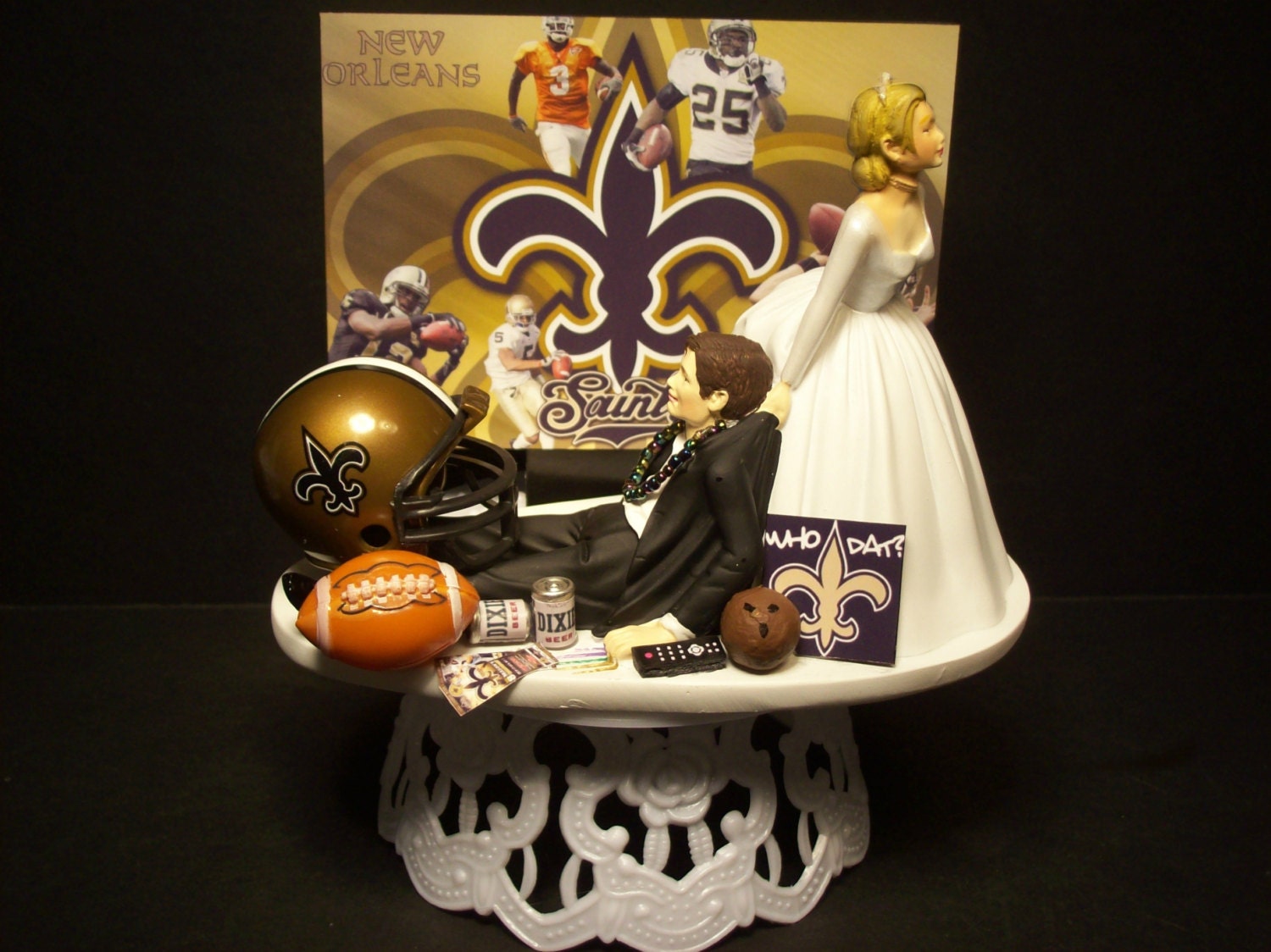 New Orleans Saints Birthday Cake Topper