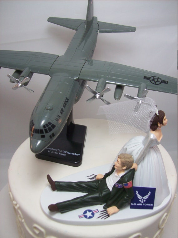 Militaires Us Air Force Gateaux De Mariage Avec C 130 Avion Etsy