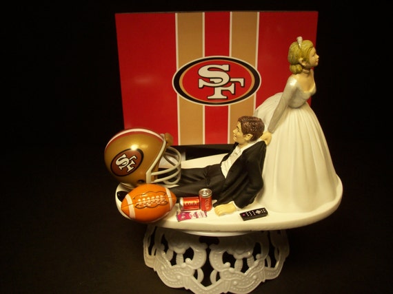 San Francisco 49ers cake topper  Cool wedding cakes, 49ers wedding cake  topper, 49ers cake