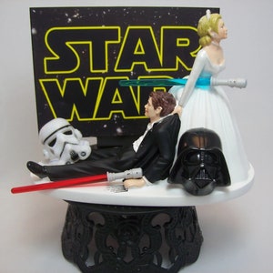 Space INSPIRED Bride and Groom Funny Wedding Cake Topper Awesome Groom Cake
