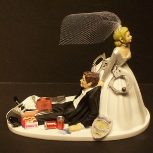 POLICE Wedding Cake Topper FUNNY Highway Patrol COP