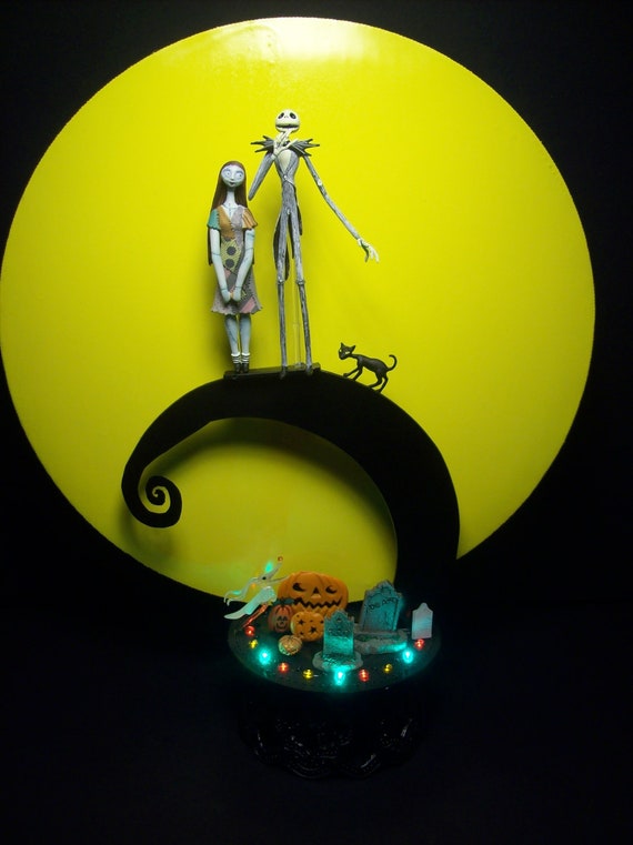 Topper De Gâteau Jack & Sally – Nightmare Before Christmas – Fait Main
