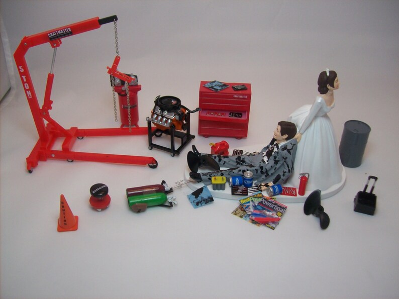 BOAT Auto MECHANIC Tool Set W/ CHEVY 454 V8 Engine & Stand Etsy