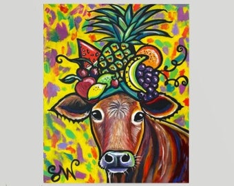 Cow Miranda canvas art print