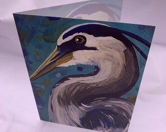 Great Blue Heron greeting card