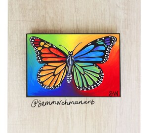 Framed Art Print - Rainbow Monarch