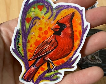 Cardinal vinyl sticker