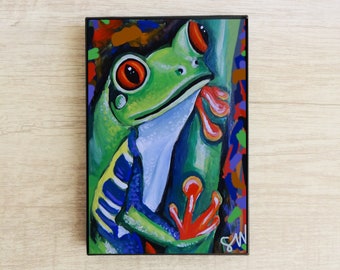 Framed Art Print - Red-Eyed Treefrog