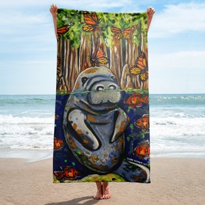 Manatee and Monarchs Towel!