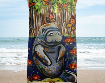 Manatee and Monarchs Towel!